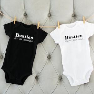 Bestie Like Our Parent Best Friends Onesie Personalized Onesie Matching Set of Onesies Newborn Gift New Mom T shirt Mother s Day Gifts Etsy UK