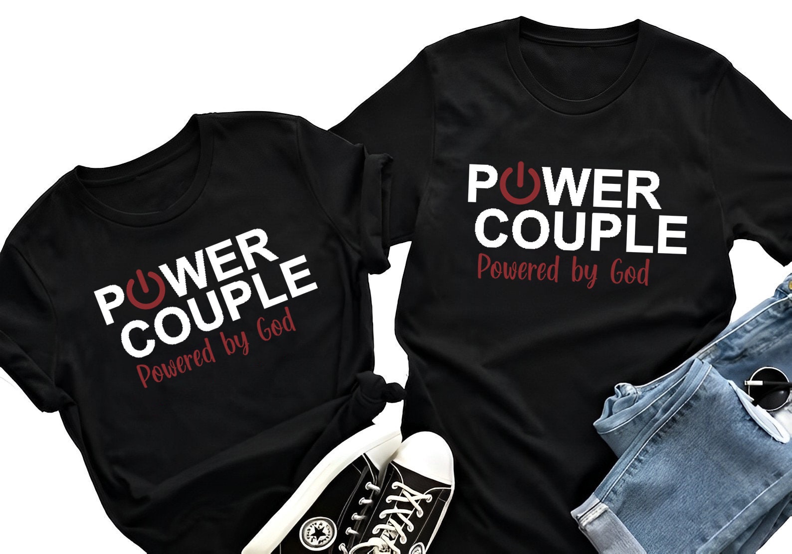 power couple powered by god shirt