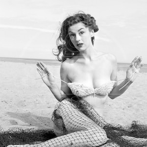 Melody Ward on the Beach - Reprint from Original Negative