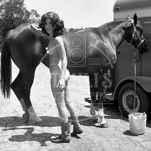 Brooke Benton with Horse - Reprint from Original Negative