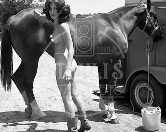 Brooke Benton with Horse - Reprint from Original Negative