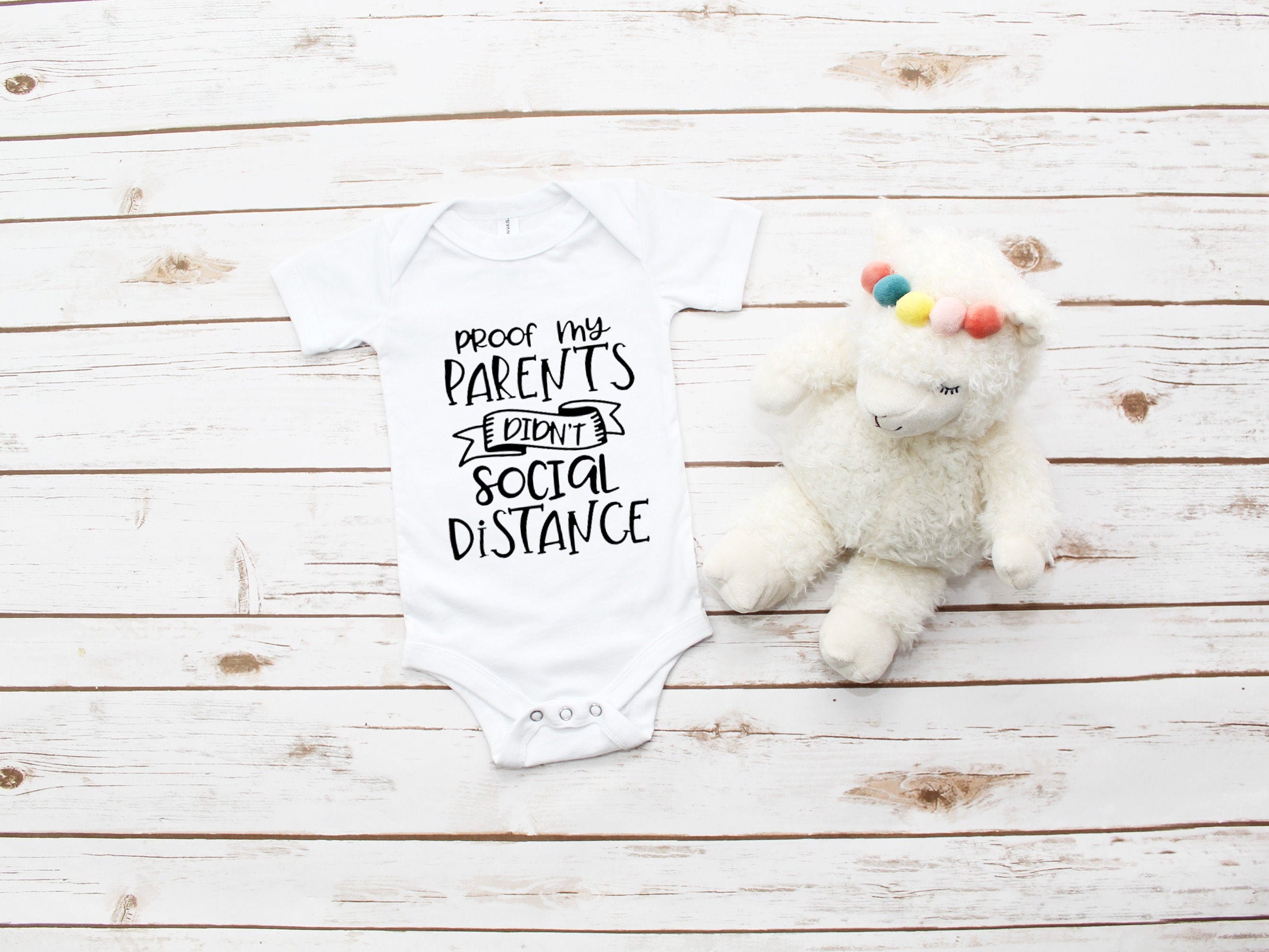 Quarantine Baby Bodysuit Keep Your Distance Baby shower gift New Mom gift New Baby Gift