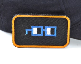 Glasses Patch - 3x2'' Embroidery with Velcro Backing