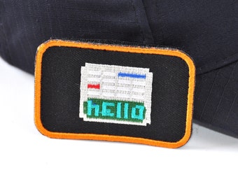 Hello Calculator Patch - 3x2'' Embroidery with Velcro Backing