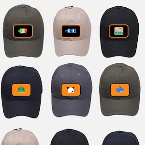 Velcro Hat Removable Patch Your Choice of Velcro Interchangeable Embroidered Patch & Cap Color image 1