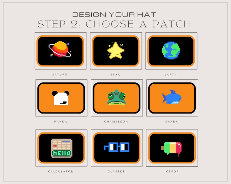 Velcro Hat Removable Patch Your Choice of Velcro Interchangeable Embroidered Patch & Cap Color image 3
