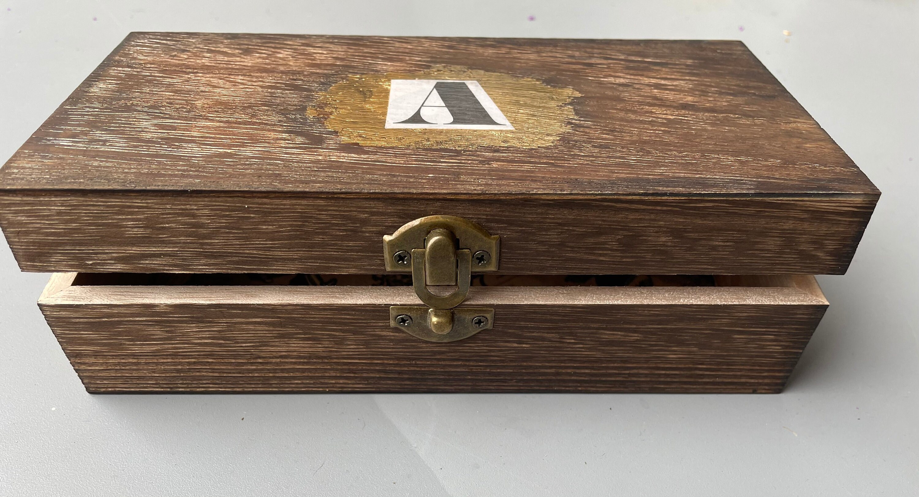 Wooden Initial Box Etsy