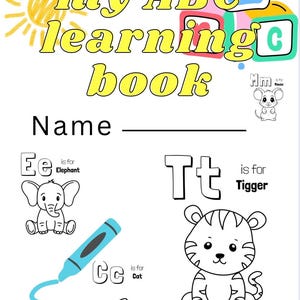 ABC Learning Coloring Book for Kids (Printable PDF)