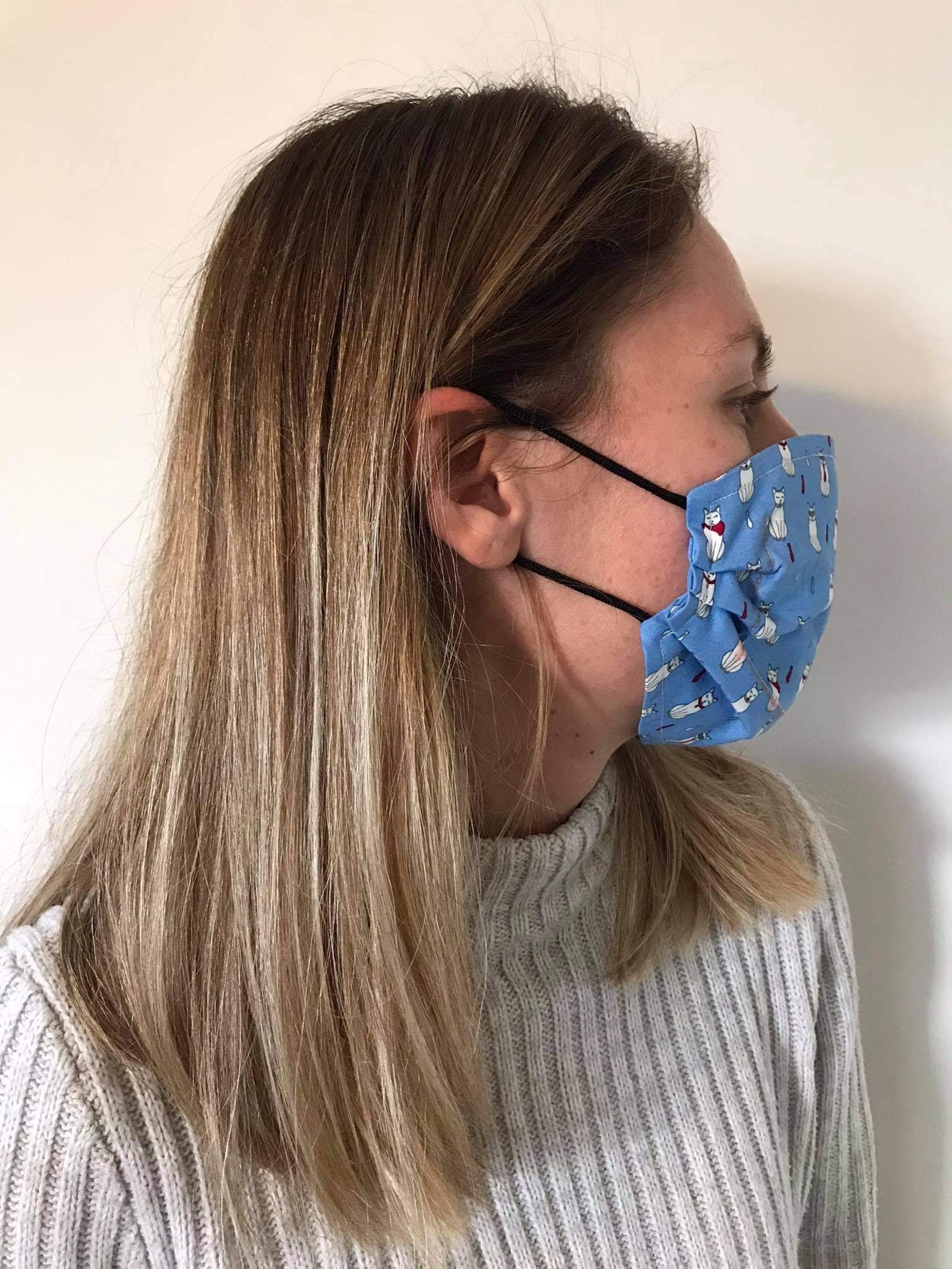 WOW Cute Cats Face Mask, Washable Mask, Durable Mask With Filter Pocket