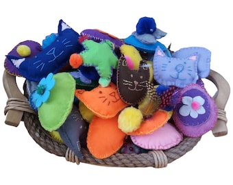 Handmade Felt Catnip Toys: Vegan Kitten Play Toys
