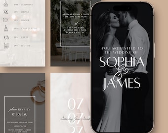 Digital Wedding Invitation Video Template Electronic Wedding Reception Invite