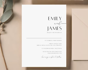 Wedding Invitation with guest name space