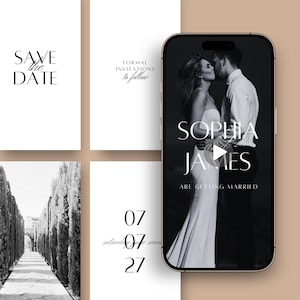Digital Save the Date Video Vorlage Hochzeit Save the Date einladen
