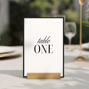 Wedding Table Numbers Printable Template, Editable Reception Table Cards, Minimalist Elegant Wedding Table Numbers