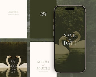 Swan Digital Save the Date Video Invitation Template
