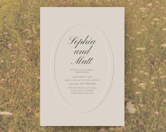Embossed Wedding Invitation Template