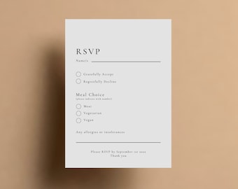 Wedding RSVP Cards, Wedding Reply Card, Wedding Information Card