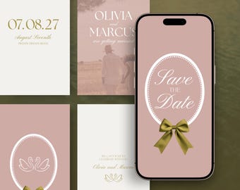 Wedding Save the Date Video Invitation Template