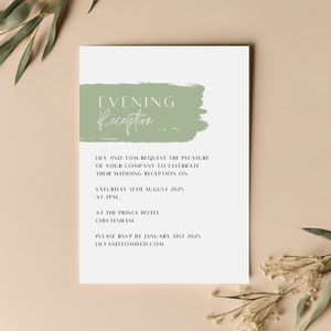 Evening Reception Wedding Invitations  -  Elegant Wedding Invite, Evening invitation, Wedding Reception Invite