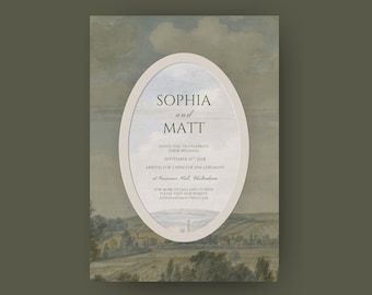 Landscape Wedding Invitation Template