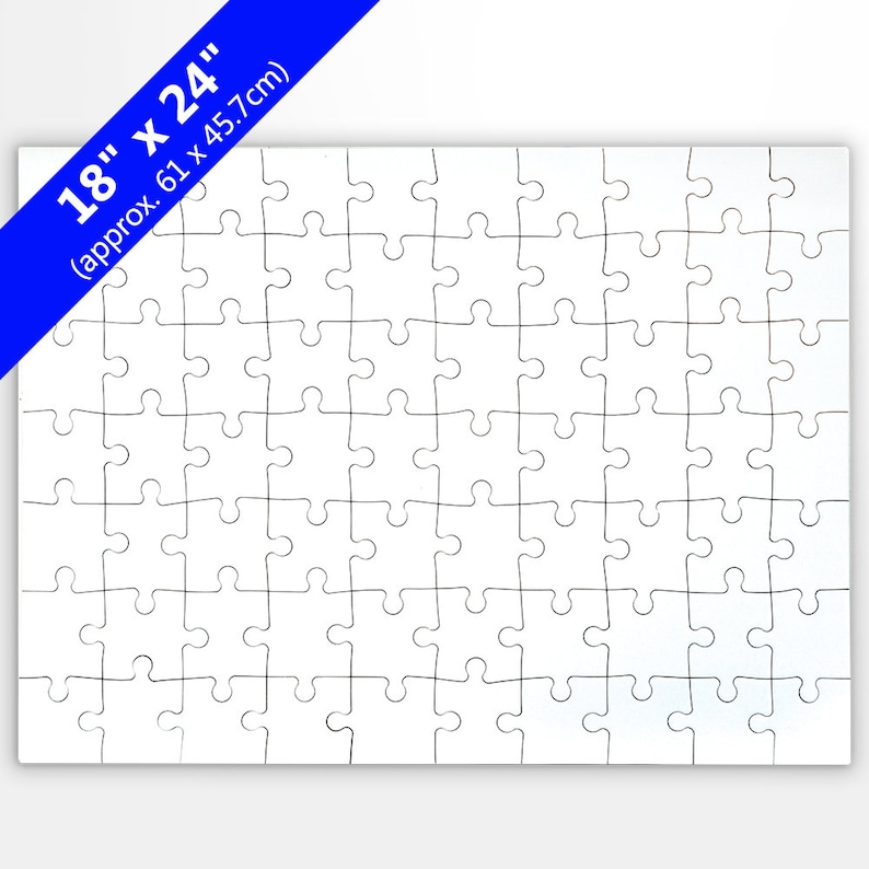 Blank 18x24 Jigsaw Puzzle 70 Pieces image 1