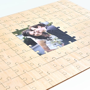 Custom 18x24 Wooden Guest Book Puzzle, Personalized Middle Piece Painted Puzzle