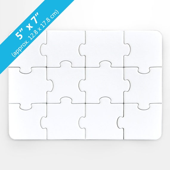 5X7 Blank Invitation Puzzle 12 Pieces 