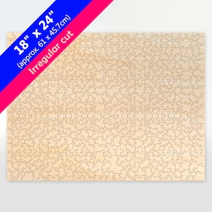 Irregular Cut Wooden Puzzle with 503 Blank Pieces