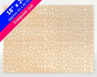 Irregular Cut Wooden Puzzle with 503 Blank Pieces