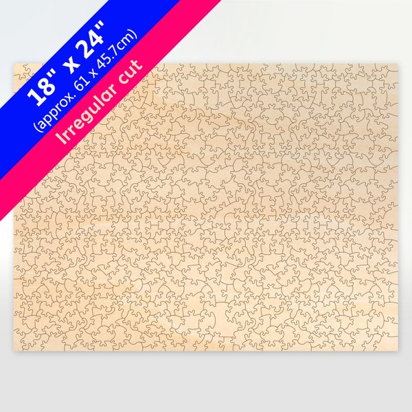 Irregular Cut Wooden Puzzle with 503 Blank Pieces