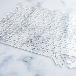 Impossible Transparent Acrylic Puzzle, Clear Plastic (10&#39;&#39; x 8&#39; 12/100 Pieces)