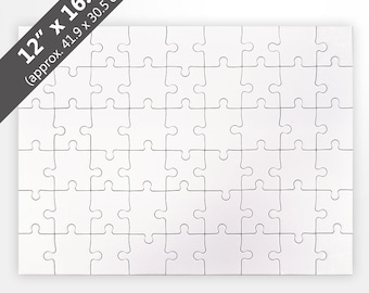 May include: A blank white jigsaw puzzle with 100 pieces. The puzzle measures 12 inches by 16.5 inches, or approximately 41.9 cm by 30.5 cm.