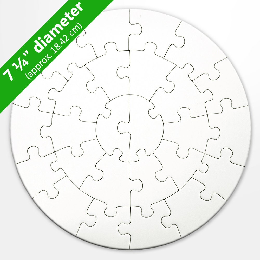 Blank Round Puzzle 72 Pieces Etsy