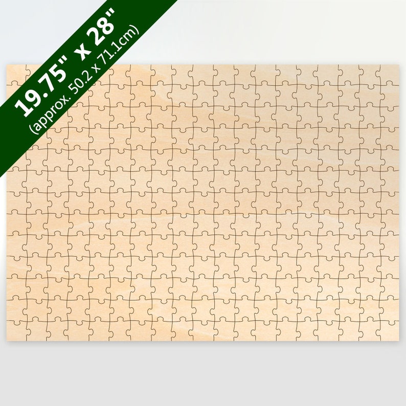 Blank 19.75X28 Traditional Cut Wooden Puzzle 1000 Pieces Etsy