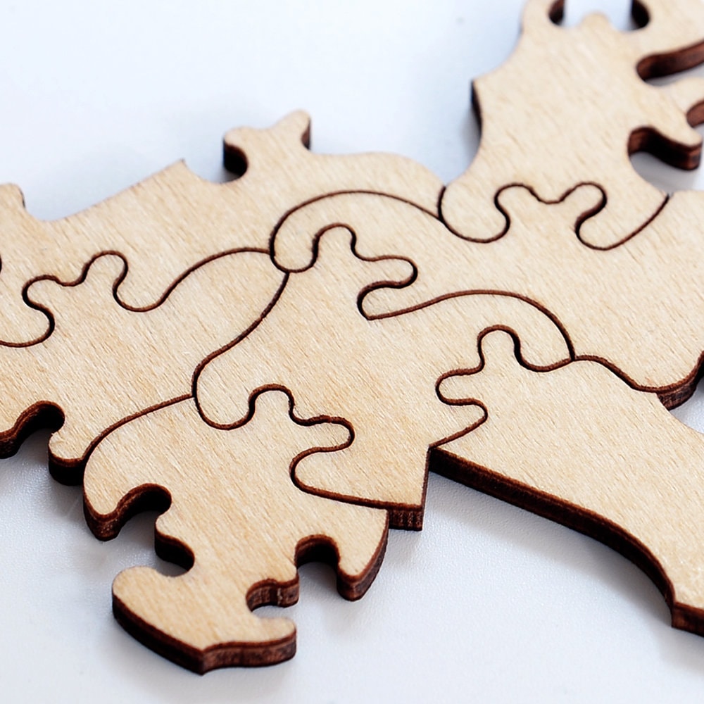 Puzzle de madera de corte irregular con 503 piezas en blanco Etsy España
