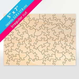 Corte irregular 58 piezas 5x7 Puzzle de invitación en blanco