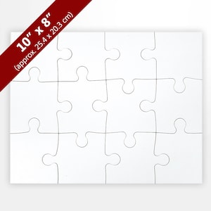 Blank 10x8 Traditional Puzzle (12 Pieces)