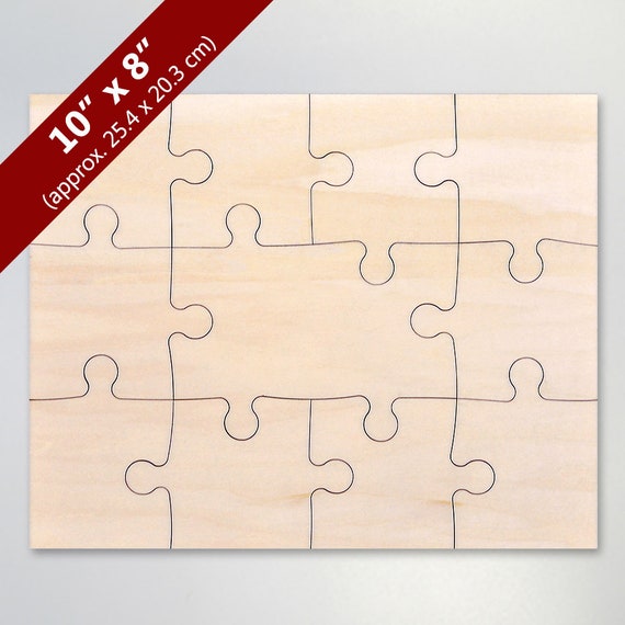 Puzzle de libro de visitas de madera en blanco 8x10 (11 piezas