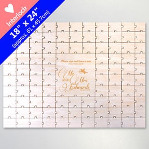 Customized Engraved Guest Heart Shaped Puzzle 99 Pieces