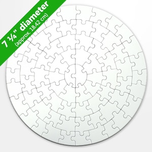 Blanko Rundes Puzzle (72 Stück)
