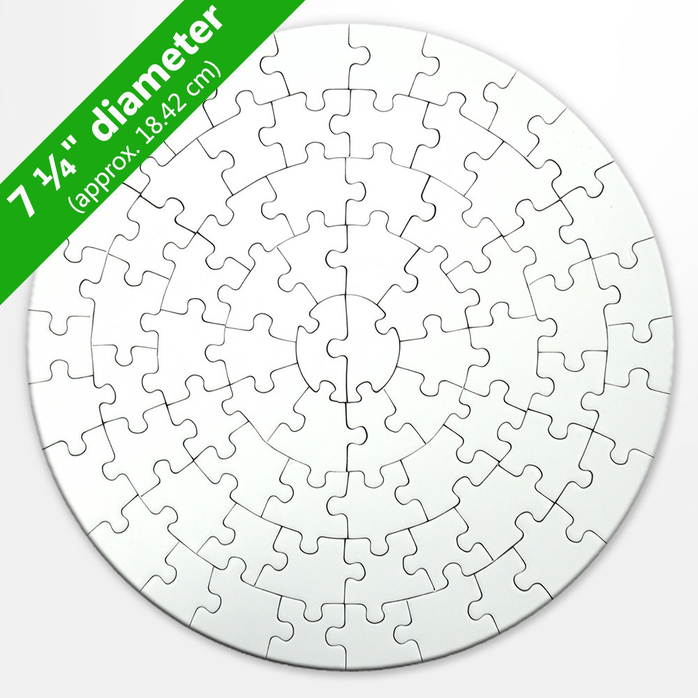 Blank Round Puzzle 72 Pieces 