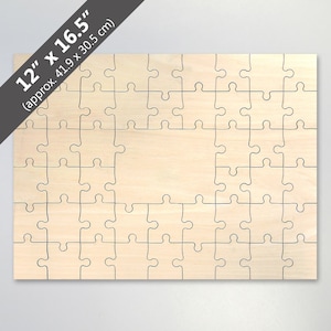 Blank 12x16.5 Guest Book Wooden Puzzle (49 Piece)