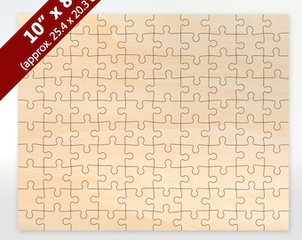 Blank 8x10 Wooden Puzzle with 100 Pieces