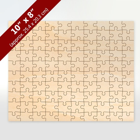 Puzzle de madera en blanco 8x10 12 piezas Etsy Mexico