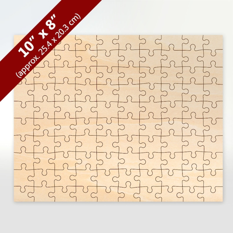 Blank 8x10 Wooden Puzzle 12 Pieces Etsy