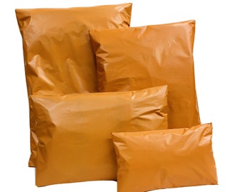 Orange Coloured Mailing Bags Self Seal Strong Mail Polythene Plastic 5 Sizes