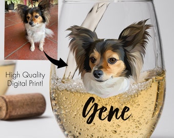 Gift Bag Handmade Paw Print Wine Glass Charms x 6 Animals Pets Dogs Cats Gifts