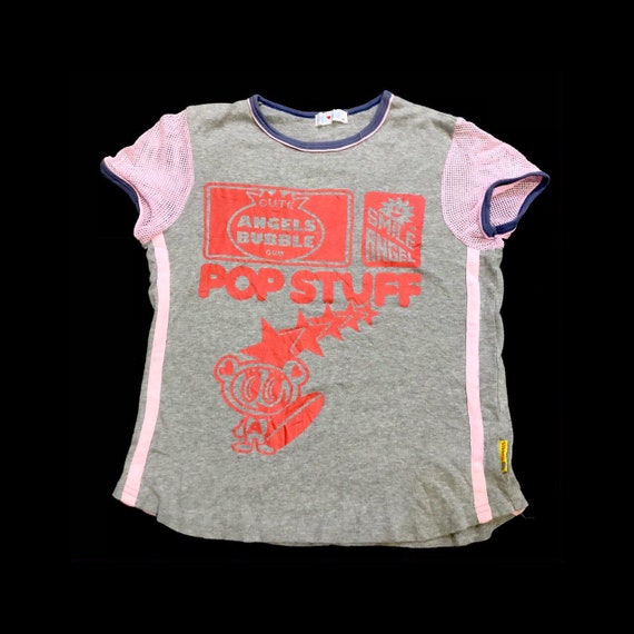 Y2K Angel Blue Baby Tee