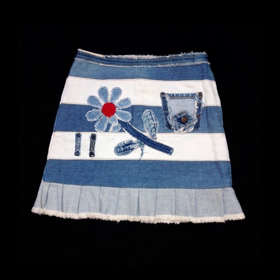 Y2K Custom Patchwork Skirt