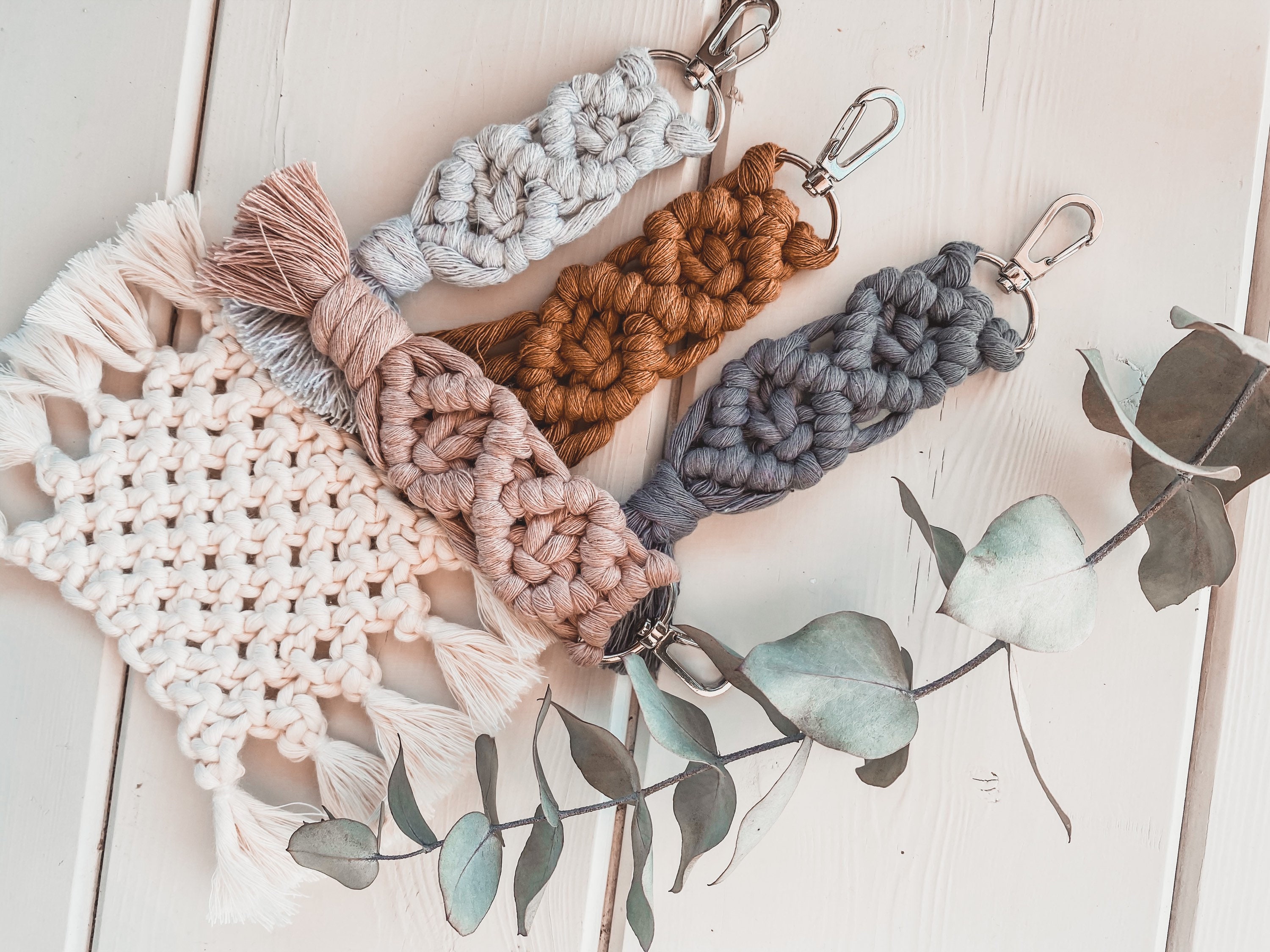 Bulk of Handmade Macrame Keyrings Keychains. Wedding Favours Etsy India